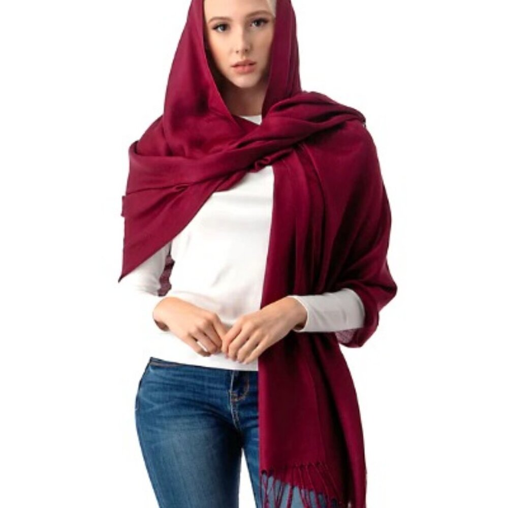 Pashmina Shawl in Burgundy